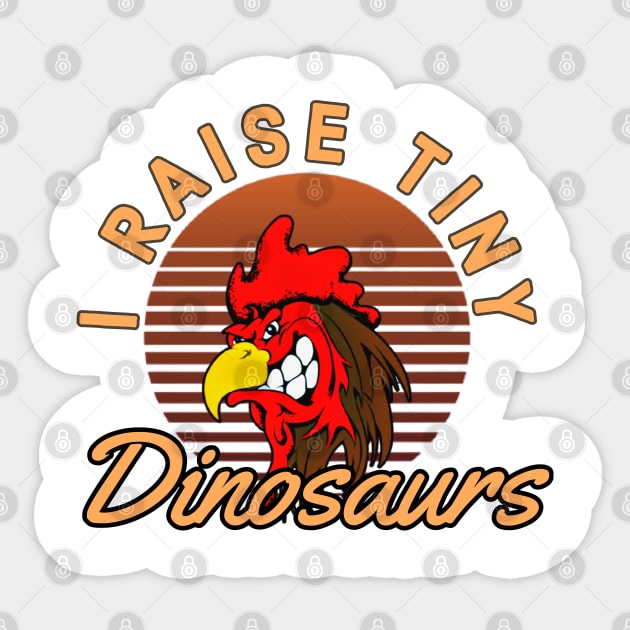 I raise tiny dinosaurs Sticker by kirkomed